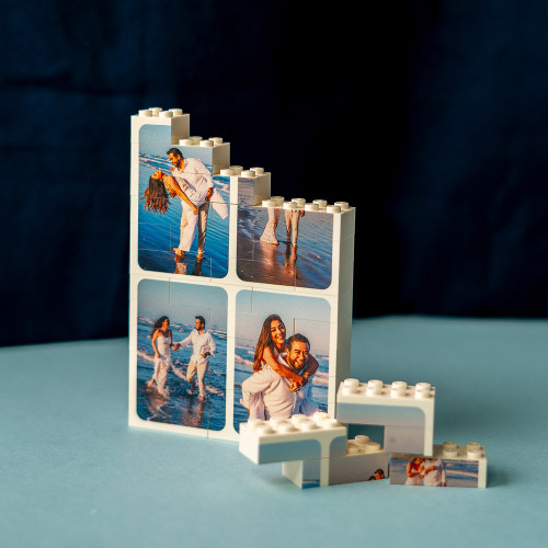 Personalised LEGO Portrait Collage Photo Block Puzzle