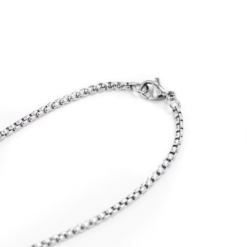 Personalised Men's Metallic Silver Dog Tag Necklace