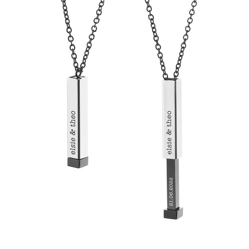 Personalised Men's Hidden Message Capsule Necklace