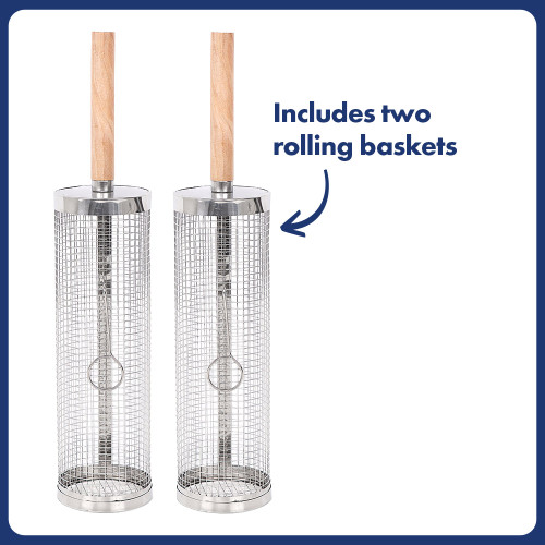 Treat Factory BBQ Rolling Grill Baskets