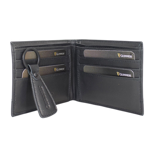 Guinness Leather Wallet & Leather Key Fob Set