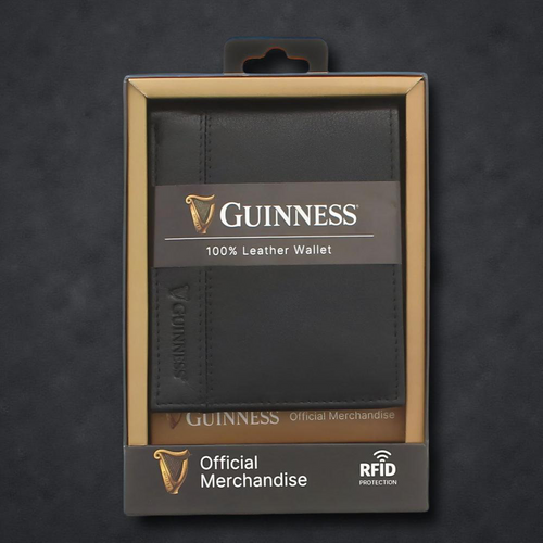 Guinness Leather Wallet with Flip-Over ID Pocket