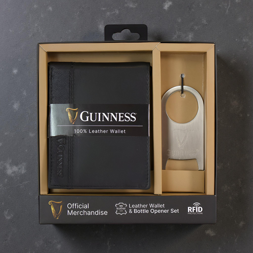 Guinness Leather Wallet with Bottle Opener
