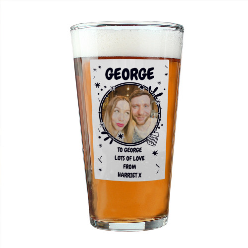 Personalised Photo Love Beer Glass