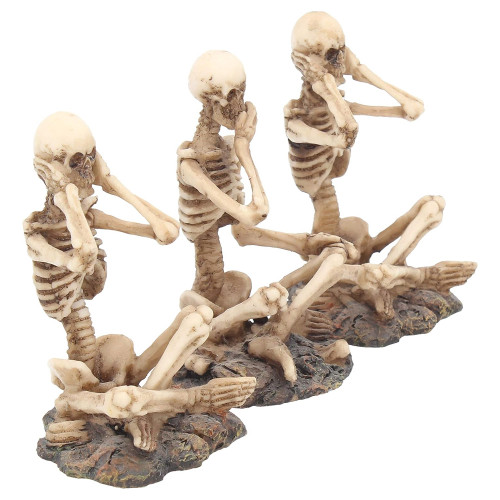 See No, Hear No, Speak No Evil Skeletons Figurine
