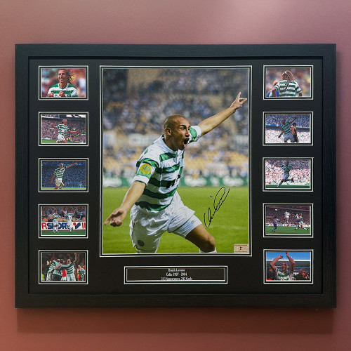Henrik Larsson Signed Celtic Photo - Framed