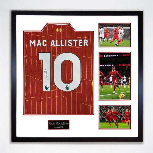 Alexis Mac Allister Signed Liverpool Shirt - Framed