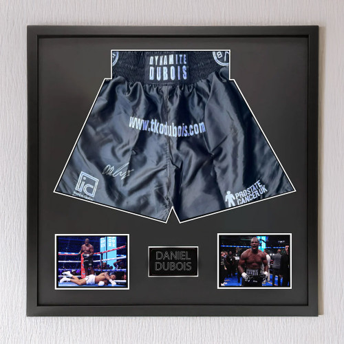 Daniel Dubois Signed Shorts - Framed