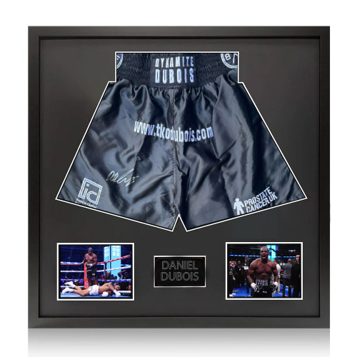 Daniel Dubois Signed Shorts - Framed