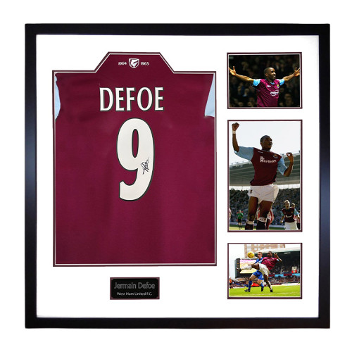 Jermain Defoe Signed West Ham Shirt - Framed