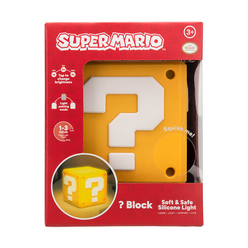 Nintendo Mario Question Block SquishyGlo Silicone Rechargeable Light