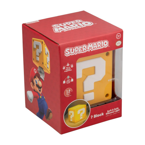 Nintendo Mario Question Block SquishyGlo Silicone Rechargeable Light
