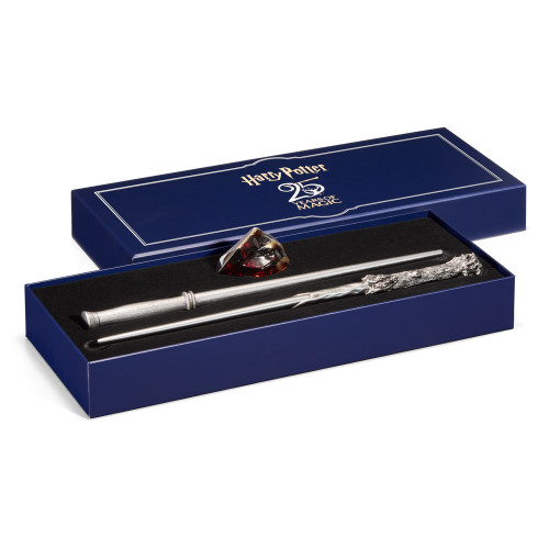 Harry Potter 25th Anniversary Wand and Philosopher's Stone Set