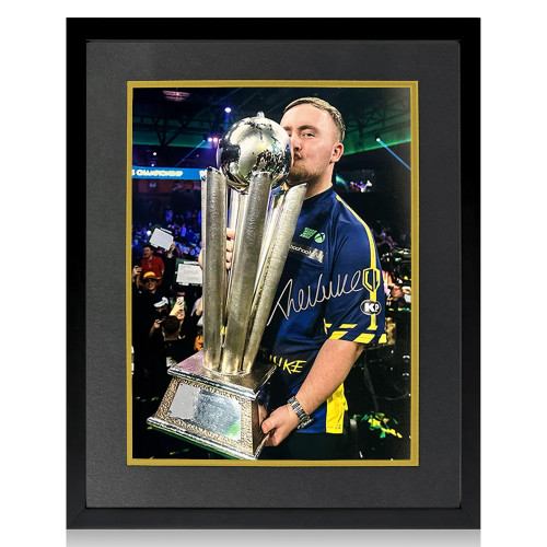 Luke Littler Signed 2025 World Champion Deluxe - Framed