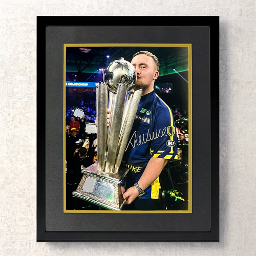 Luke Littler Signed 2025 World Champion Deluxe - Framed