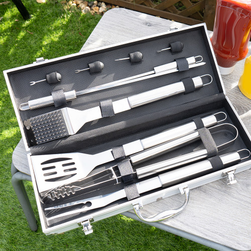 Treat Factory 10 Piece BBQ Tool Set with Carry Case