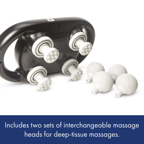 Wellbeing 4 Point Percussion Massager with Interchangeable Heads