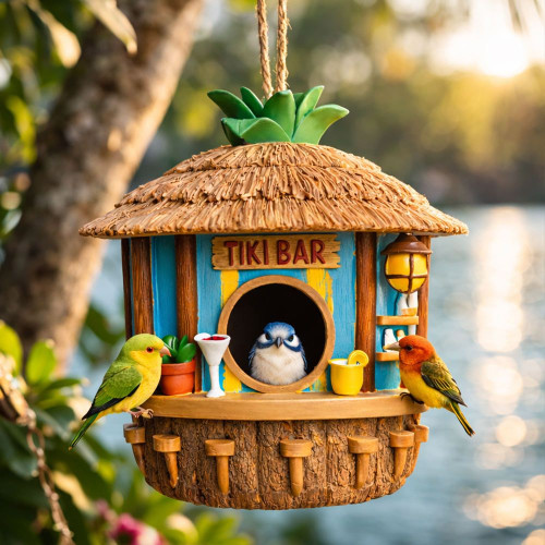Tiki Bar Birdhouse