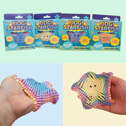 Fidgi 3D Printed Starfish - Random Assorted Colour