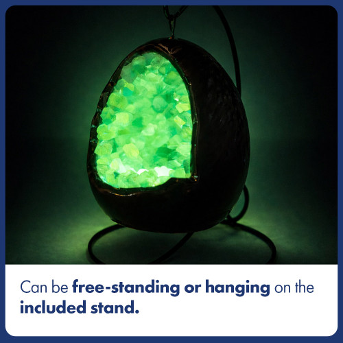 Dinosaur Egg Green Fluorite LED Lamp