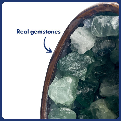 Dinosaur Egg Green Fluorite LED Lamp