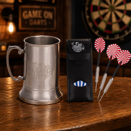 Bully Bullseye Tankard and Darts Gift Set