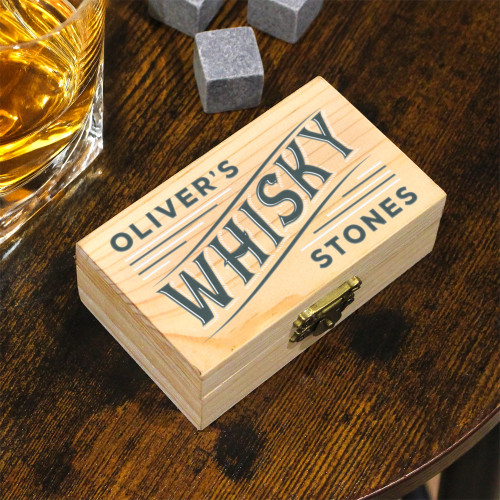 Personalised Whisky Stones Box Set of 8