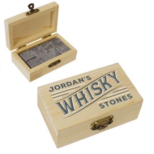 Personalised Whisky Stones Box Set of 8
