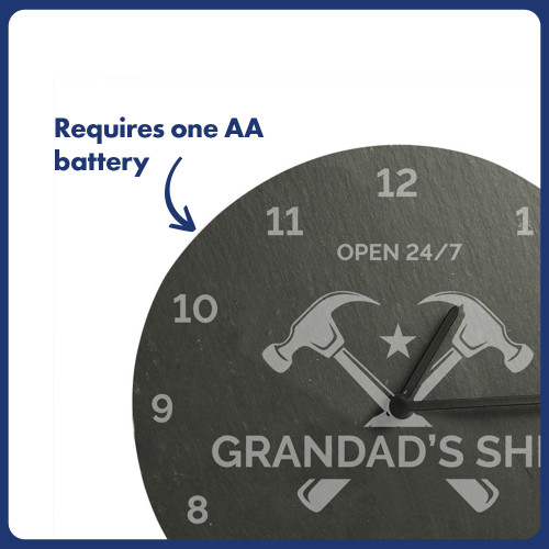 Personalised Tools Slate Clock