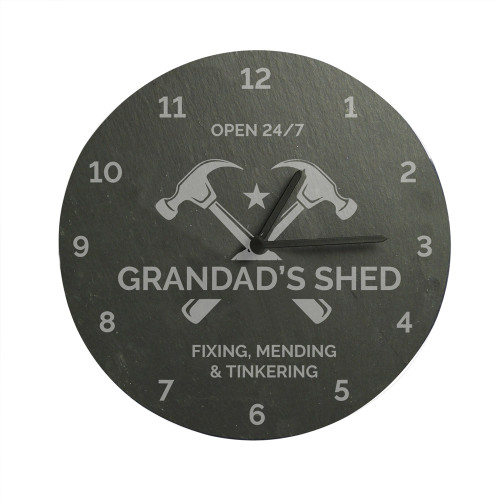 Personalised Tools Slate Clock