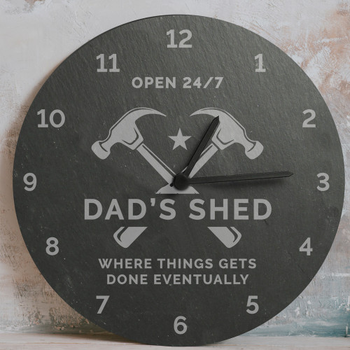 Personalised Tools Slate Clock