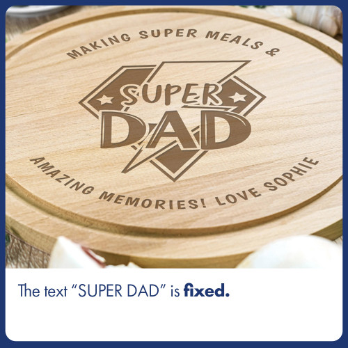 Personalised Super Dad Chopping Board