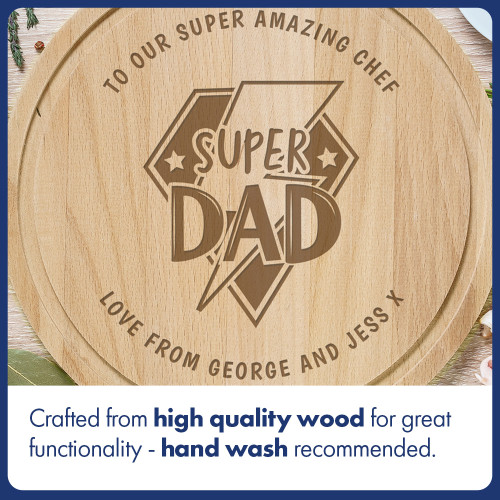 Personalised Super Dad Chopping Board