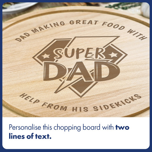 Personalised Super Dad Chopping Board