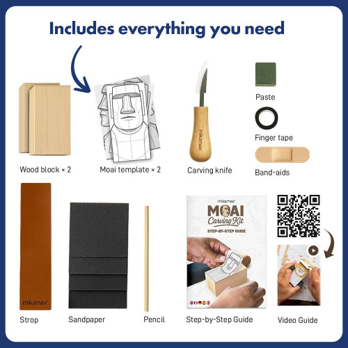 Moai Wood Carving Kit