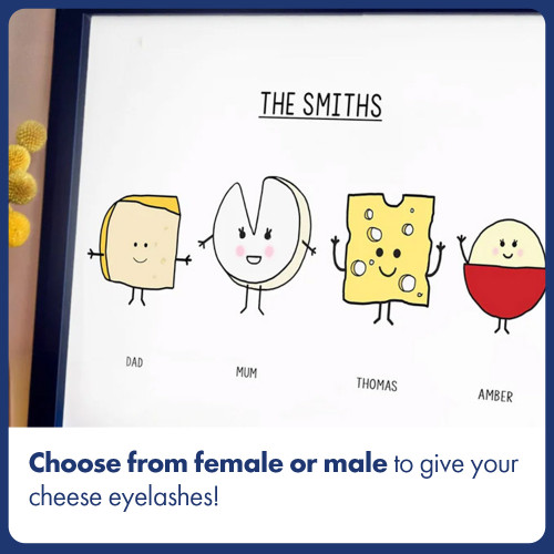 Personalised Family Cheese Print