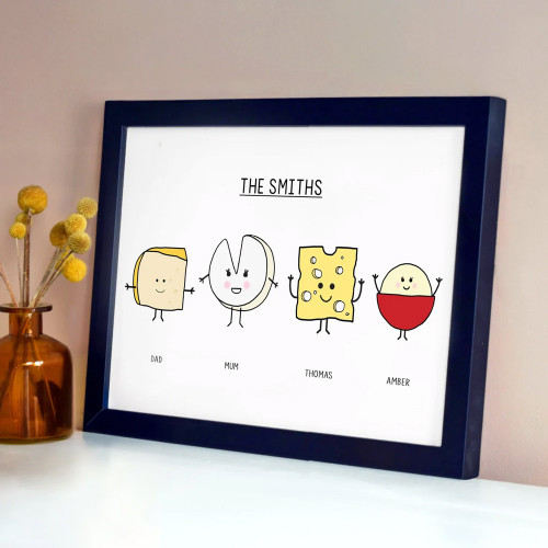 Personalised Family Cheese Print