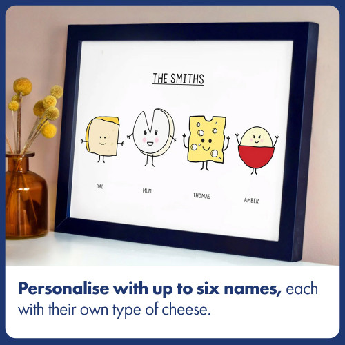 Personalised Family Cheese Print