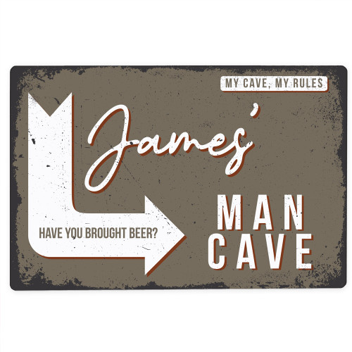 Personalised Man Cave Metal Sign