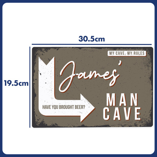 Personalised Man Cave Metal Sign