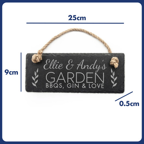 Personalised Slate Garden Hanging Sign