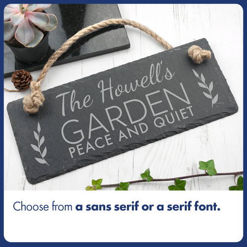Personalised Slate Garden Hanging Sign