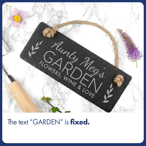 Personalised Slate Garden Hanging Sign