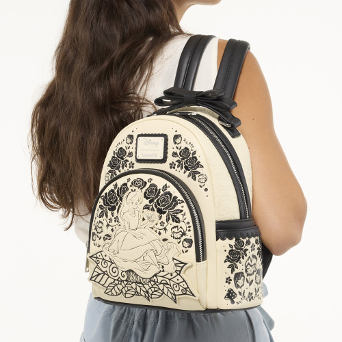 Alice in Wonderland Floral Loungefly Mini Backpack