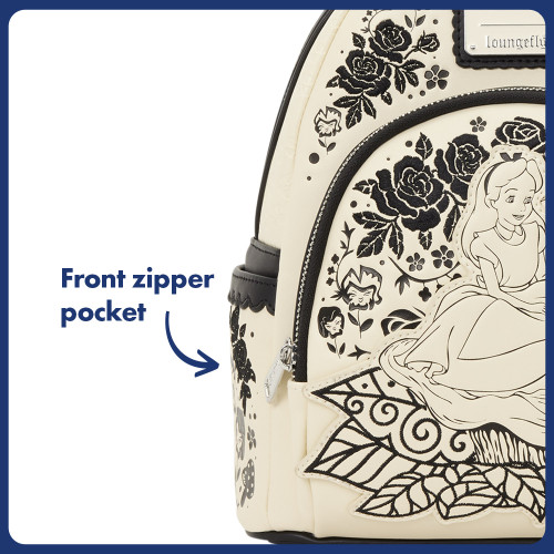Alice in Wonderland Floral Loungefly Mini Backpack