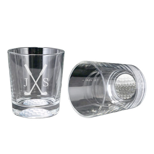 Personalised Golf Clubs Tumbler With Frosted Golf Ball Base