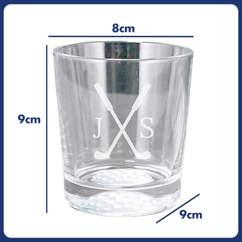 Personalised Golf Clubs Tumbler With Frosted Golf Ball Base