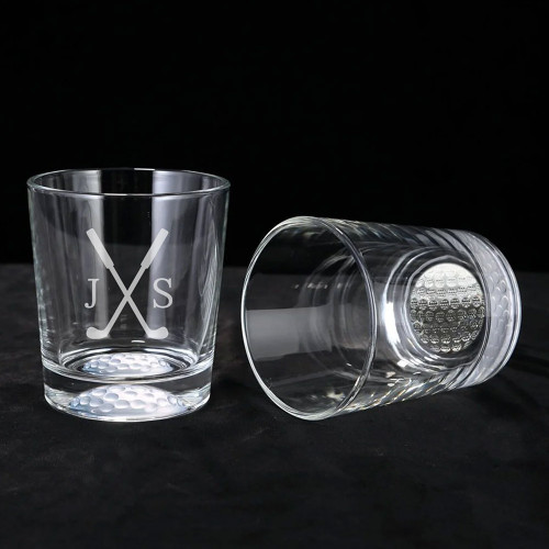 Personalised Golf Clubs Tumbler With Frosted Golf Ball Base