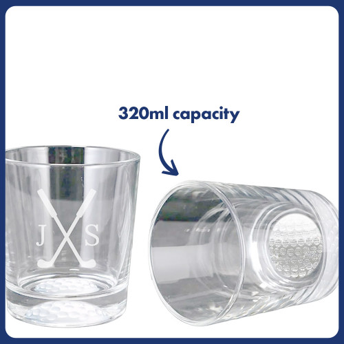 Personalised Golf Clubs Tumbler With Frosted Golf Ball Base