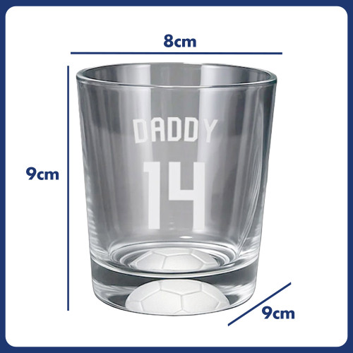 Personalised Shirt Number Tumber With Frosted Football Base